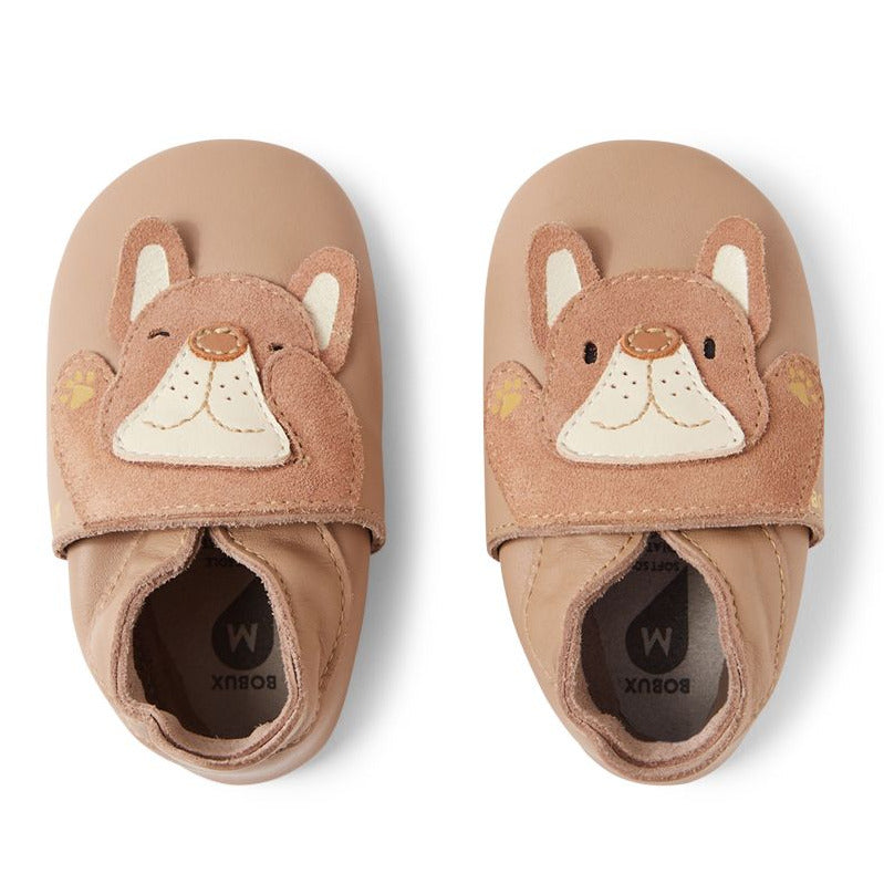Bobux Chaussons Peeking Puppy Taupe