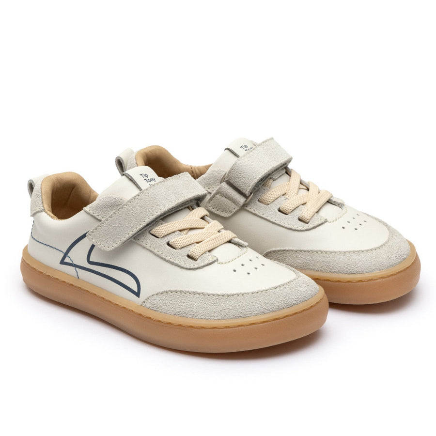 Tip Toey Joey Kidos Outline Tapioca Ivory Suede