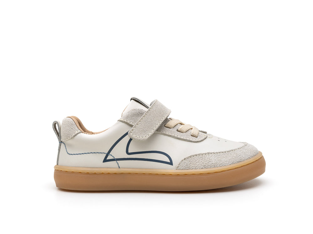 Tip Toey Joey Kidos Outline Tapioca Ivory Suede