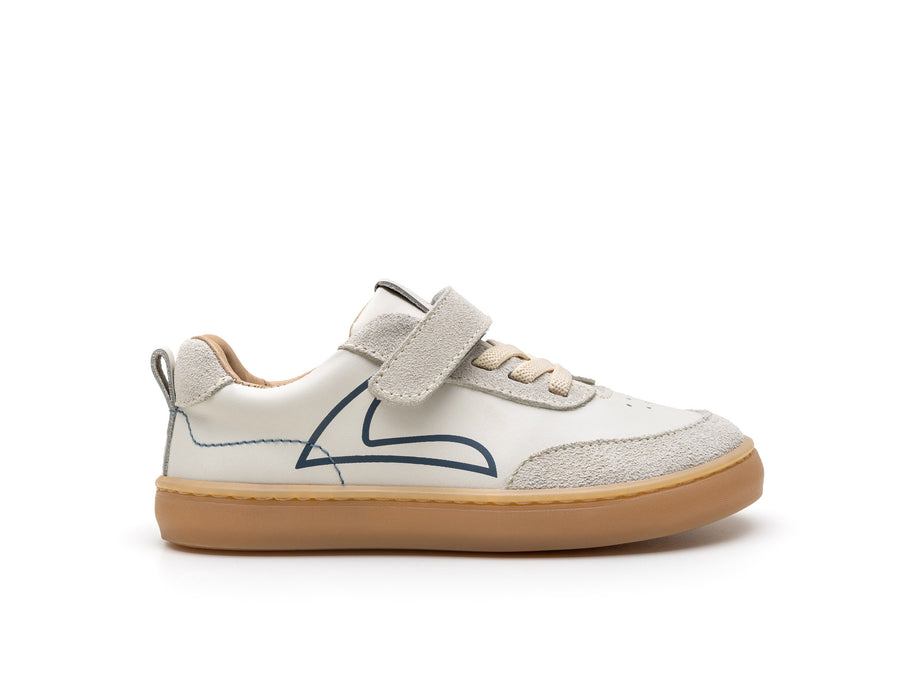 Tip Toey Joey Kidos Outline Tapioca Ivory Suede
