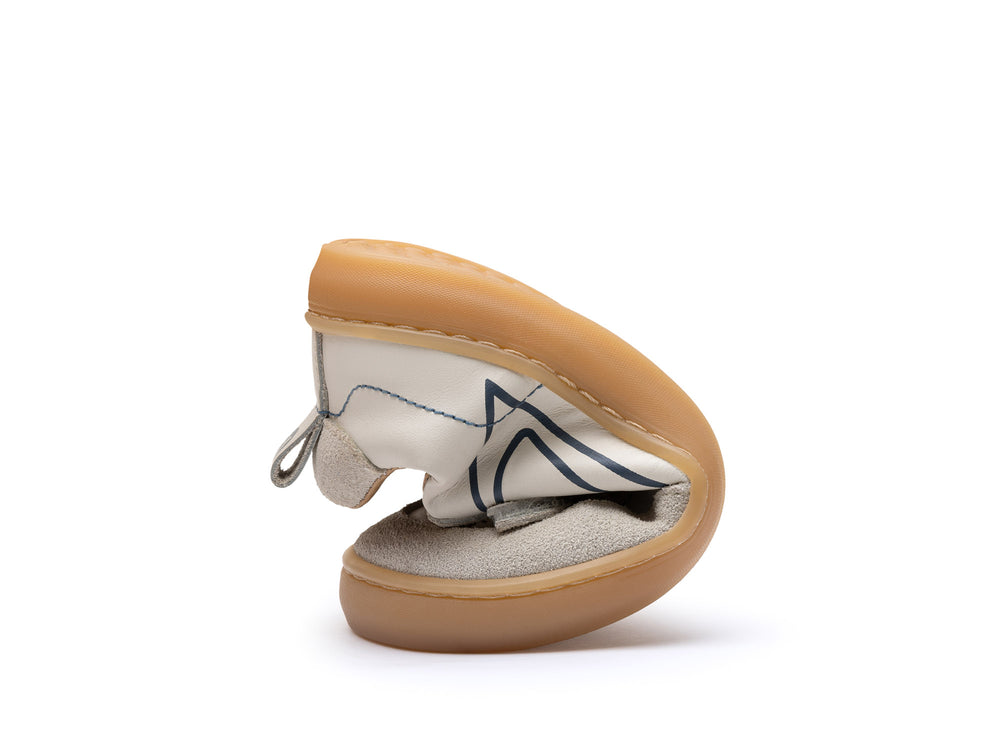 Tip Toey Joey Kidos Outline Tapioca Ivory Suede