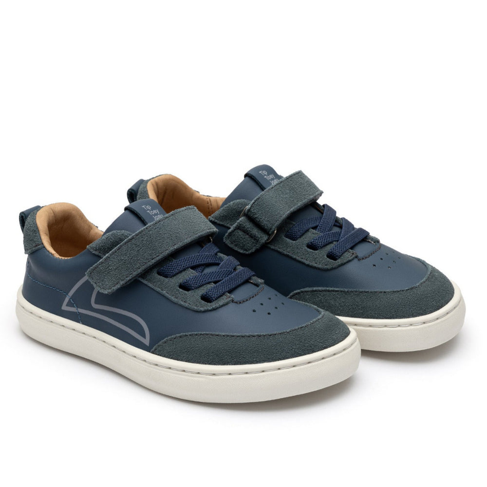 Tip Toey Joey Kidos Outline Laguna Urban Blue Suede