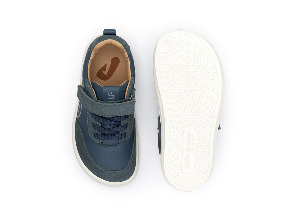 Tip Toey Joey Kidos Outline Laguna Urban Blue Suede