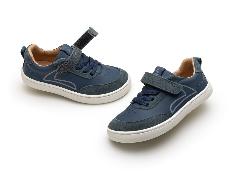 Tip Toey Joey Kidos Outline Laguna Urban Blue Suede