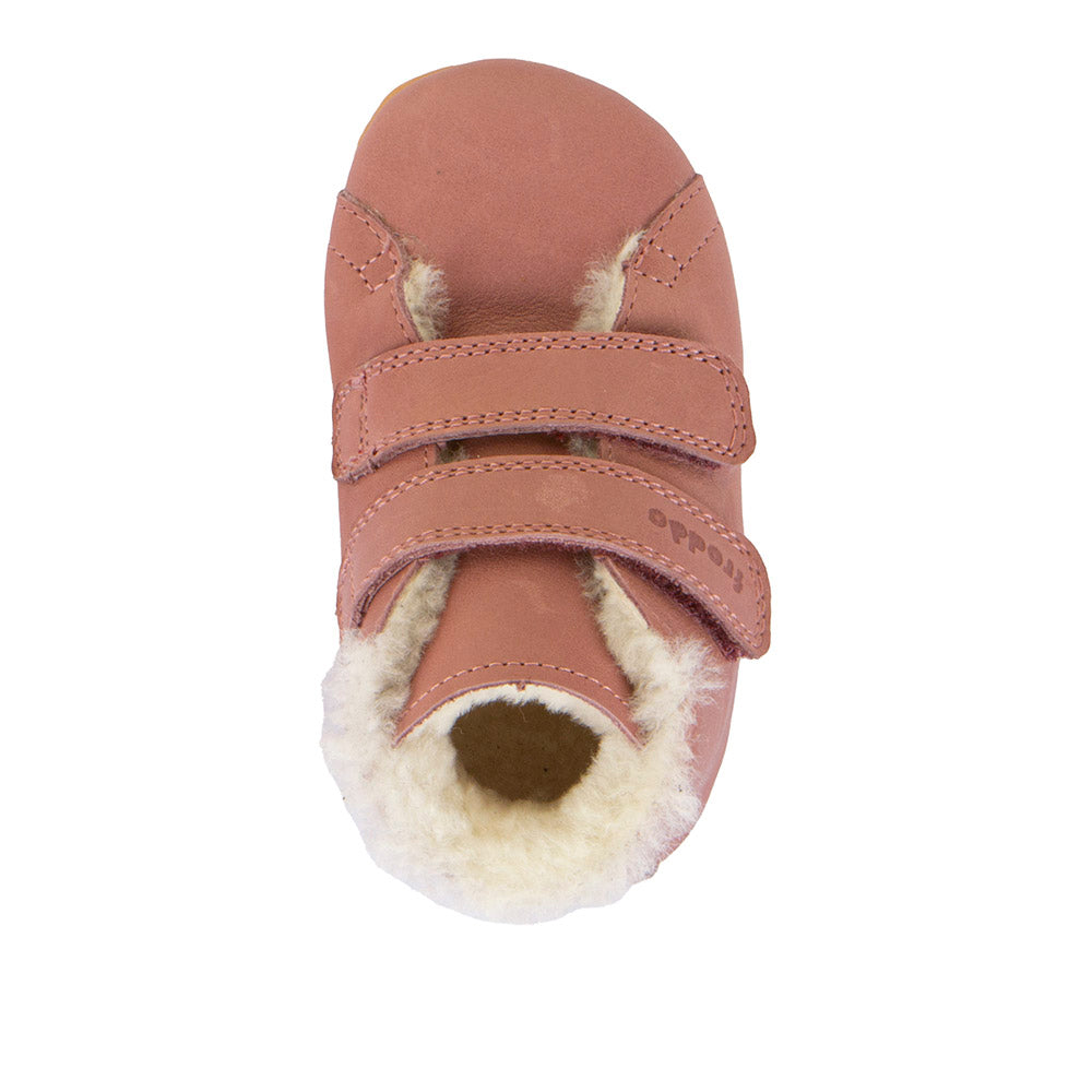Froddo Prewalkers Barefoot Forro Dos Velcros Dark Pink