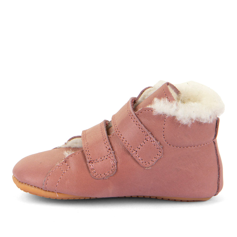 Froddo Prewalkers Barefoot Forro Dos Velcros Dark Pink