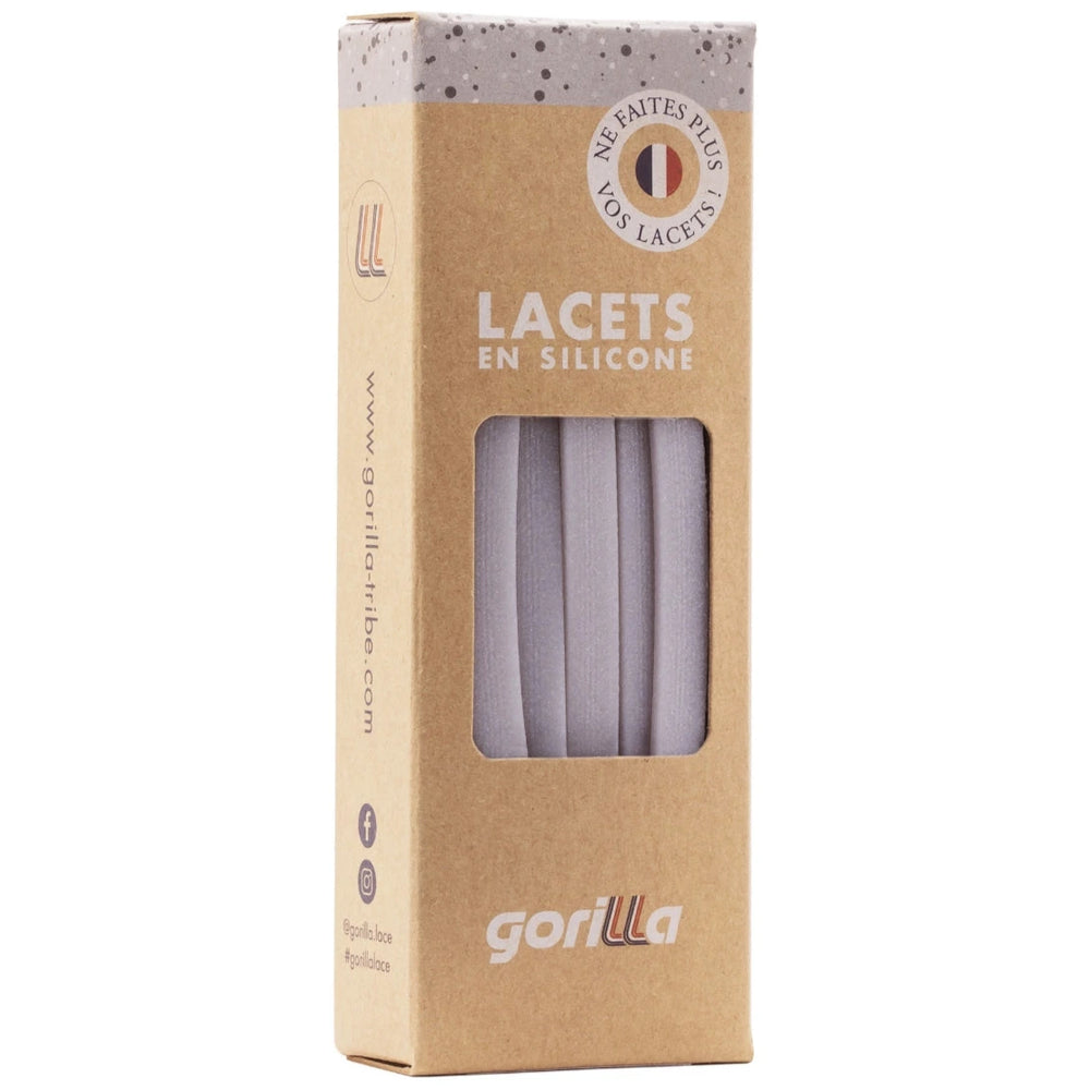Gorilla Lacets Elastiques Larges Argenté