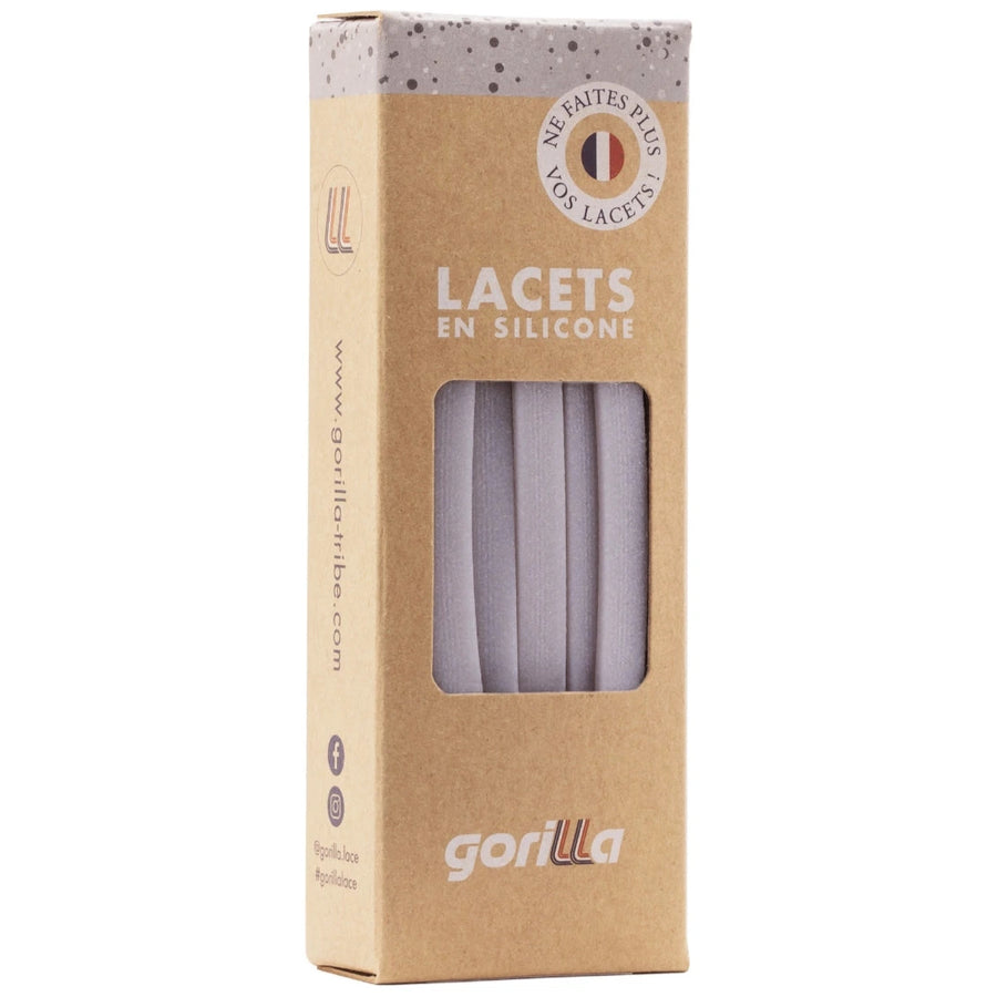 Gorilla Lacets Elastiques Larges Argenté