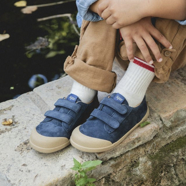 Igor Barefoot Tennis Suede Marino