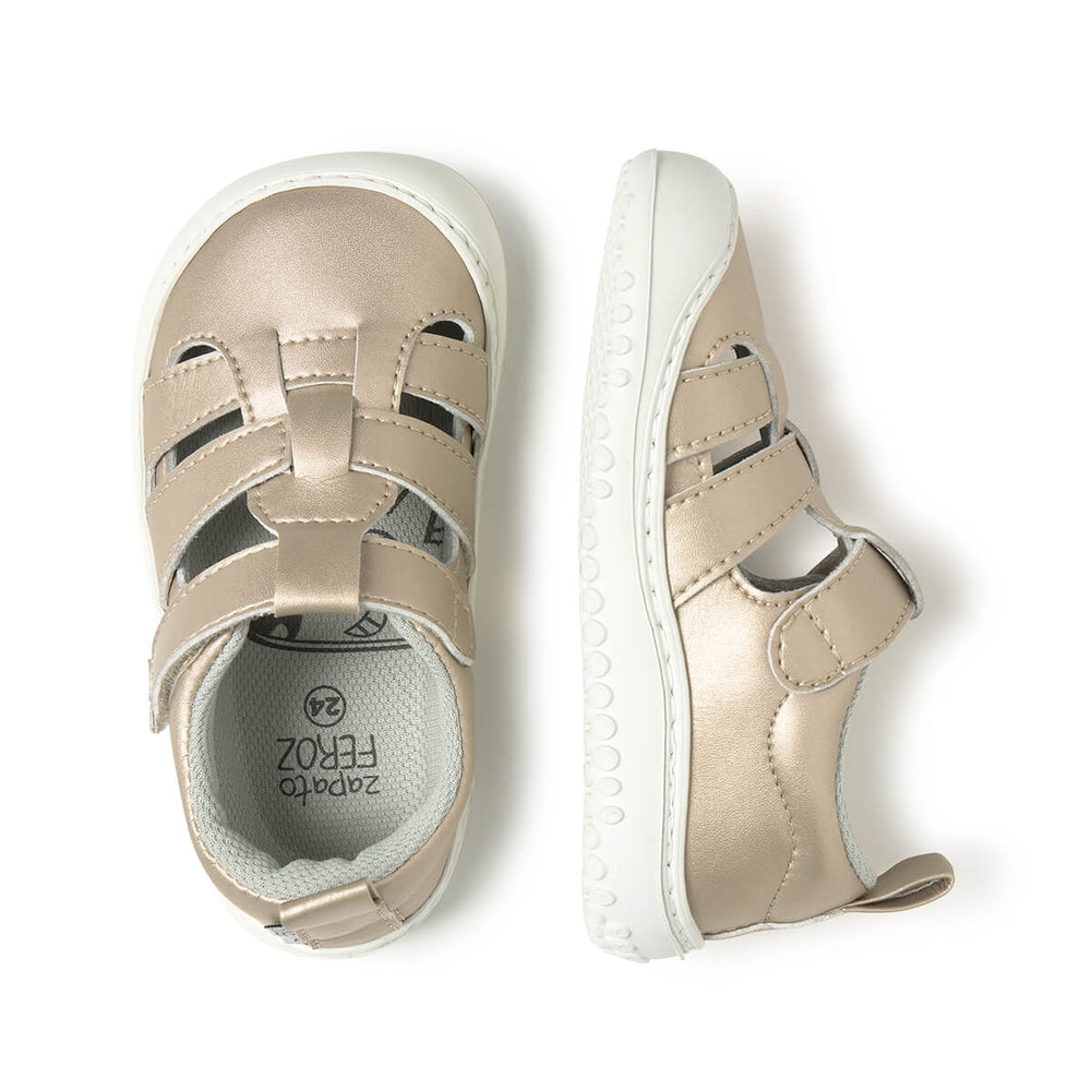 Zapato Feroz Rockers Irta Oro Microfibra