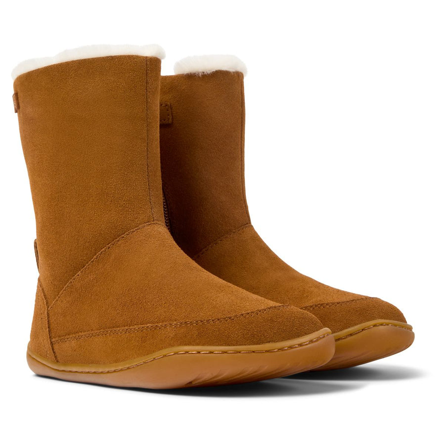 Camper Kids Peu Bottes Fourrées Camel