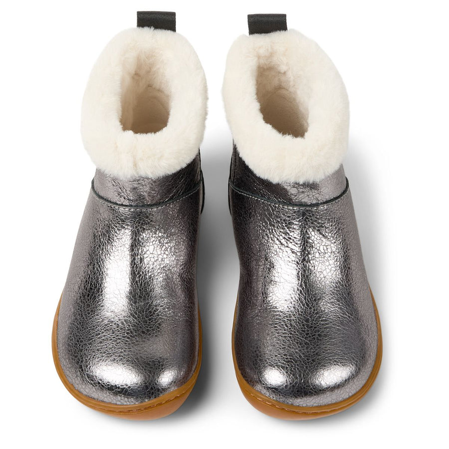 Camper Kids Peu Bottines Fourrées Argent
