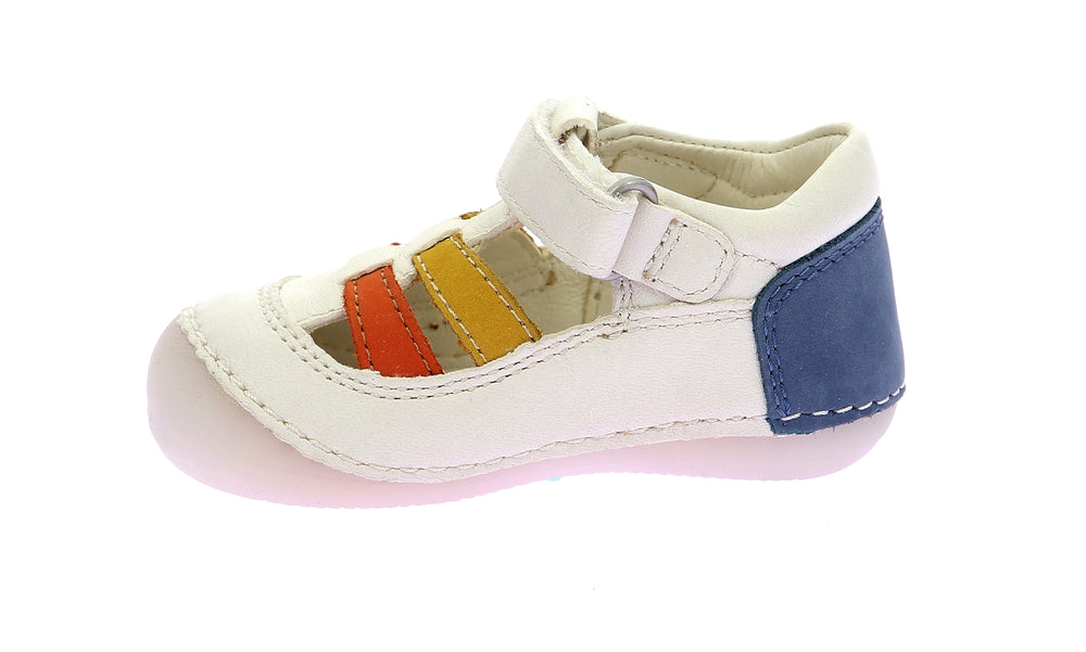 Kickers Sushy Blanc Cassé Jaune Orange