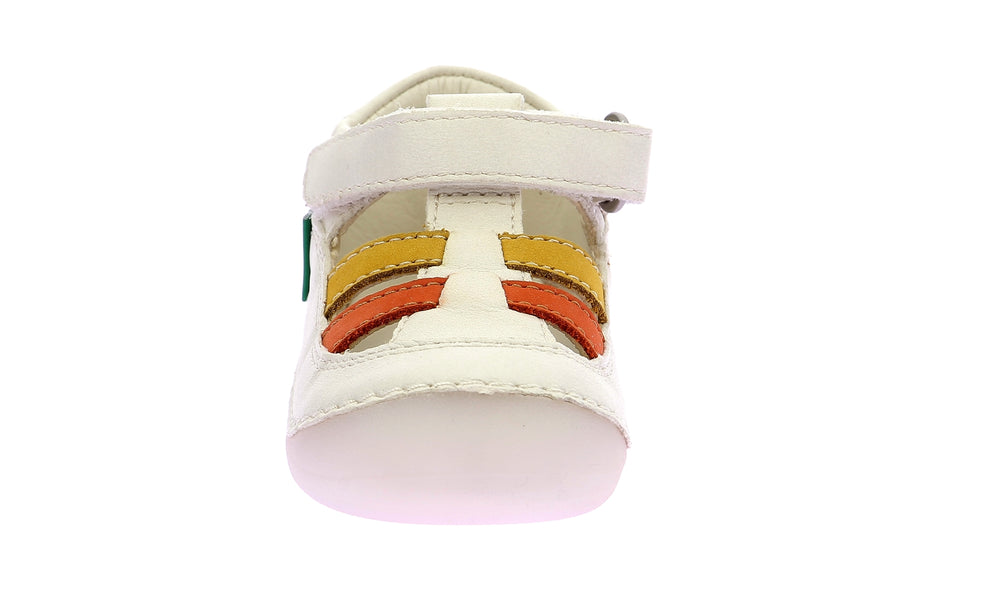 Kickers Sushy Blanc Cassé Jaune Orange