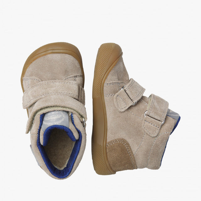 Naturino Barefoot Tex Spinni WP de ante y lana en color topo