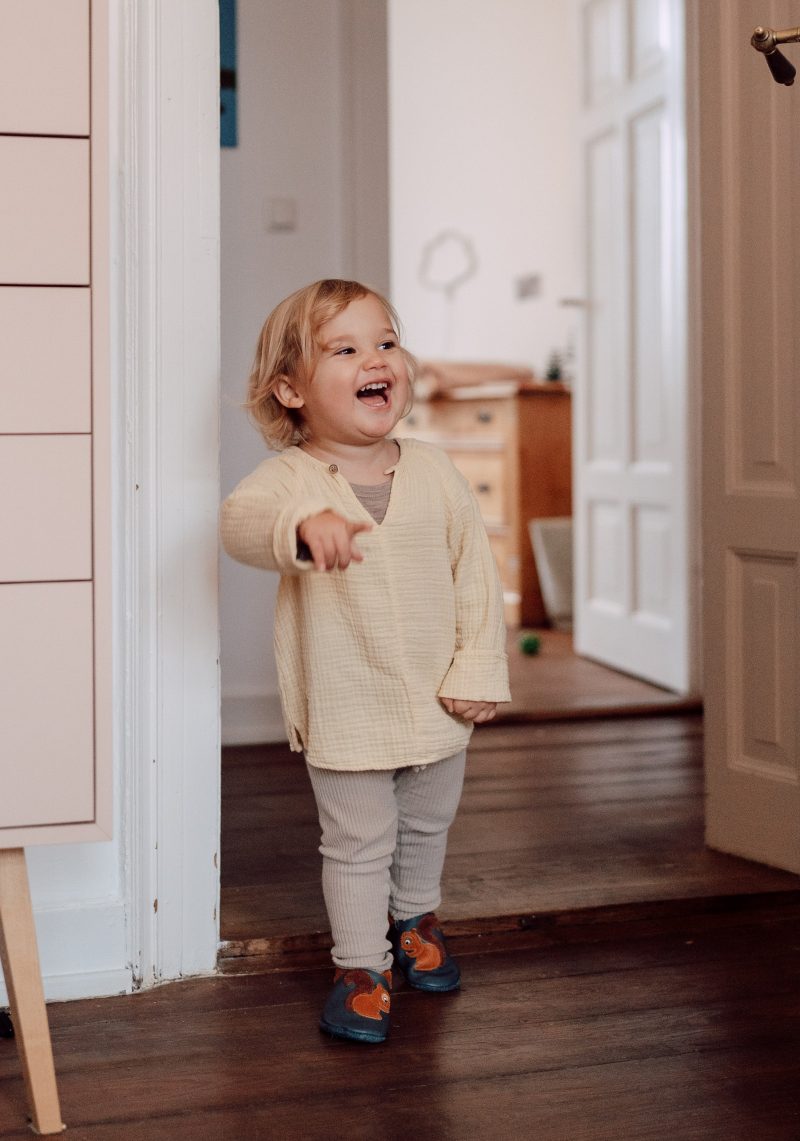 Orangenkinder Chaussons Écureuil