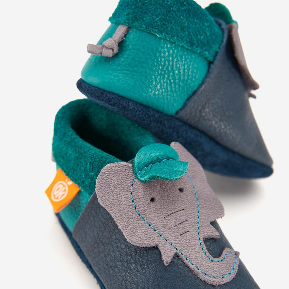 Orangenkinder Chaussons Éléphant