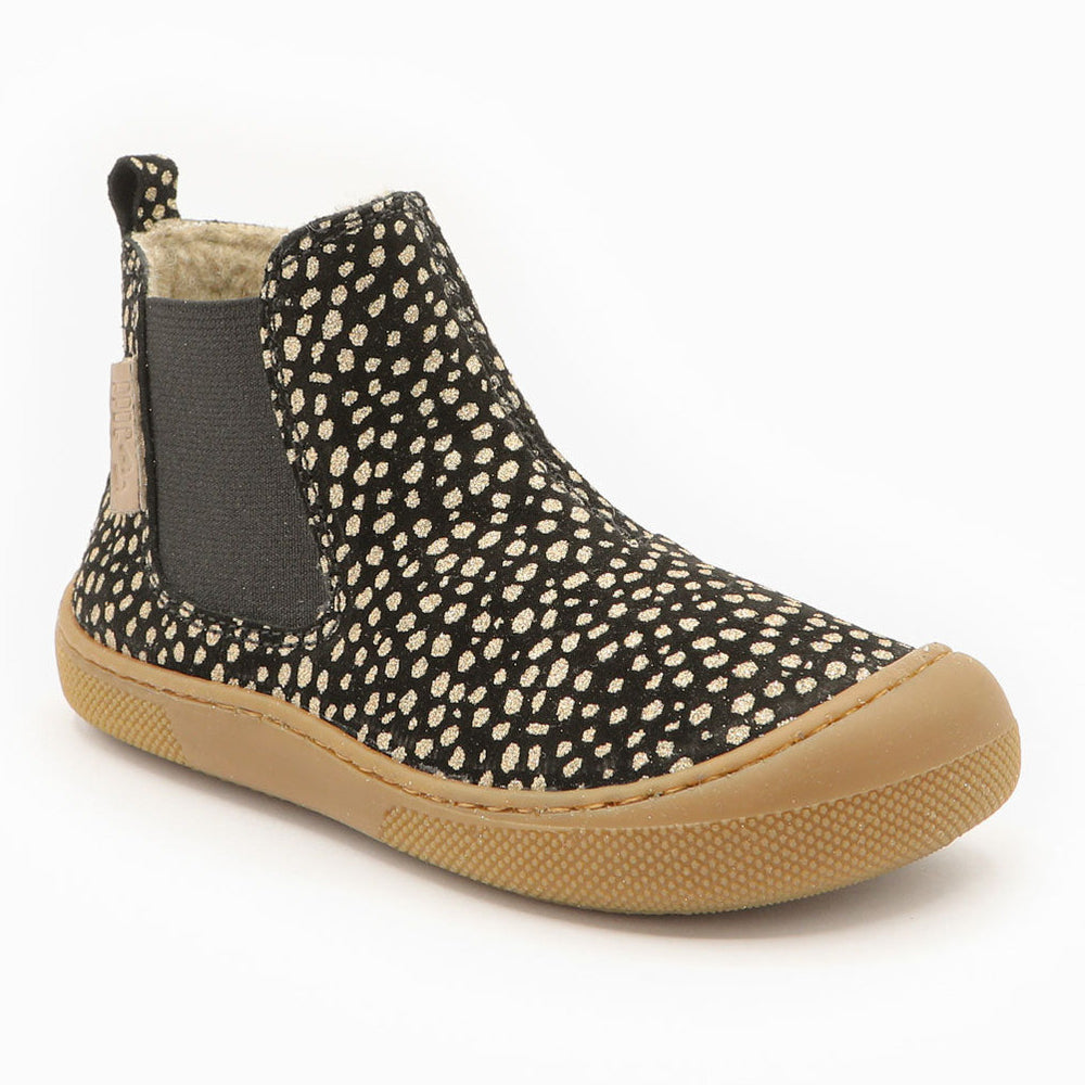 Naturino Barefoot Saik de lana, poni negro y platino