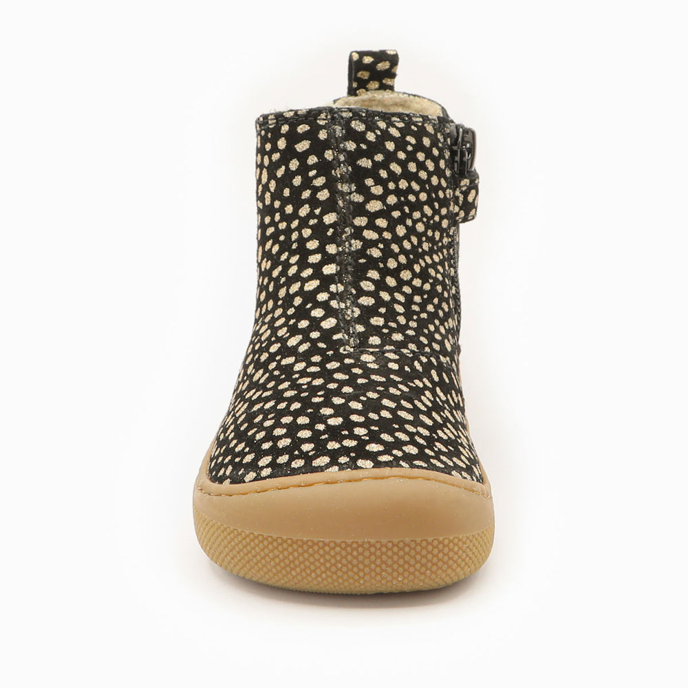 Naturino Barefoot Saik de lana, poni negro y platino