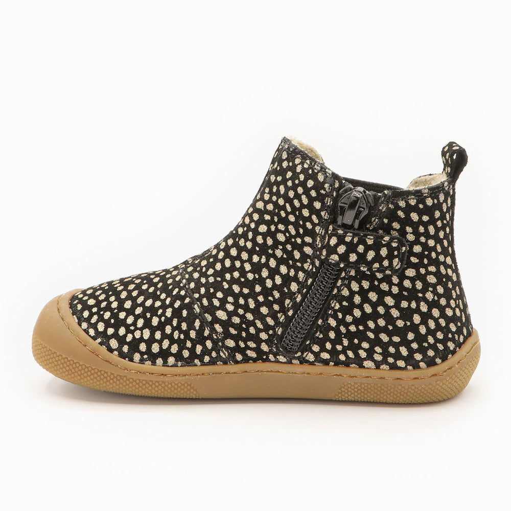 Naturino Barefoot Saik de lana, poni negro y platino