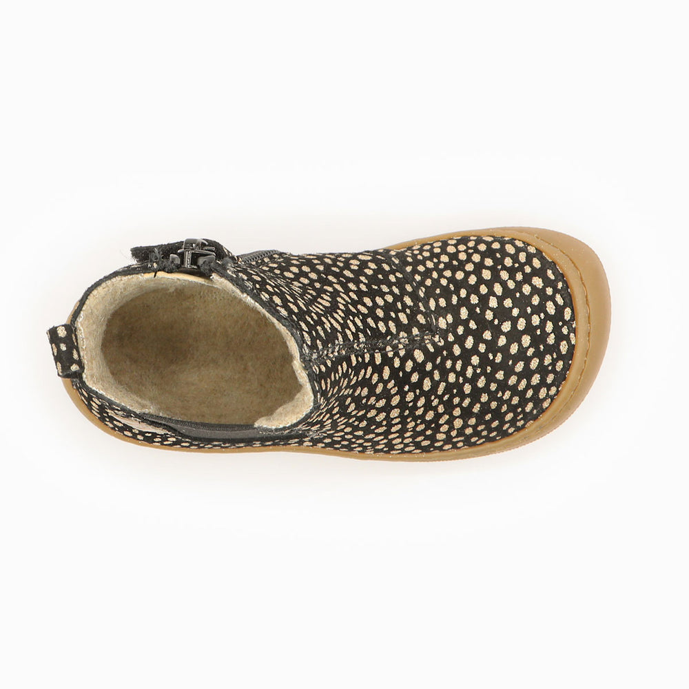 Naturino Barefoot Saik de lana, poni negro y platino