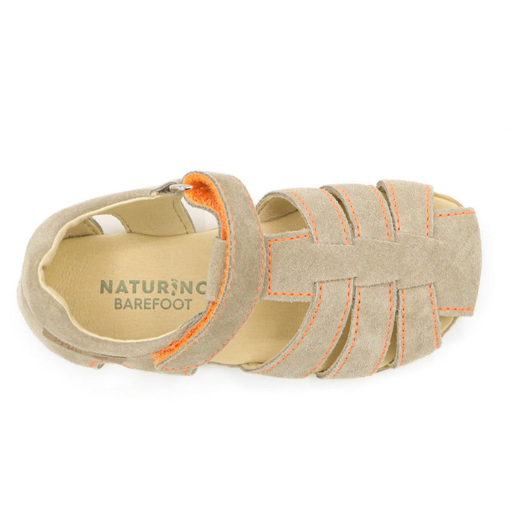 Naturino Barefoot Seerec Taupe Orange Fluo
