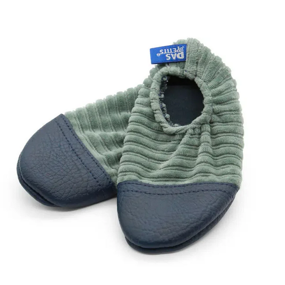 Les Pas Petits Terciopelo Gris Verde