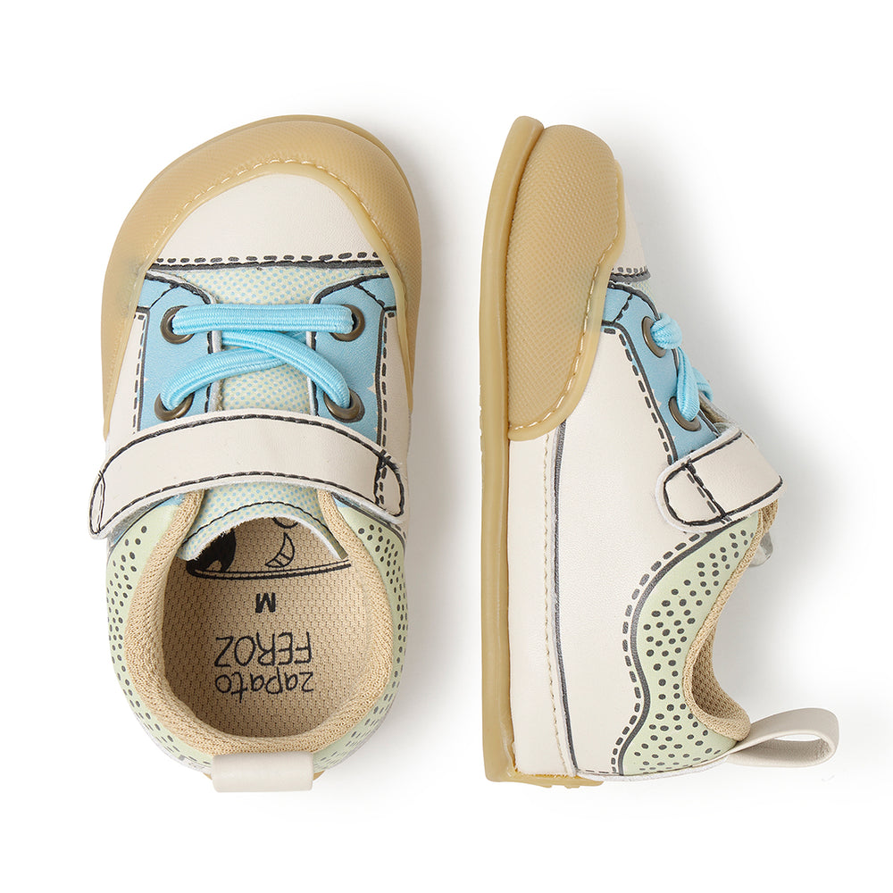 Zapato Feroz Feroz Paterna Comic Verde Beige