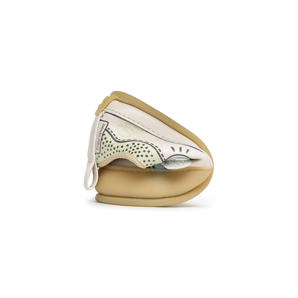 Zapato Feroz Feroz Paterna Comic Verde Beige