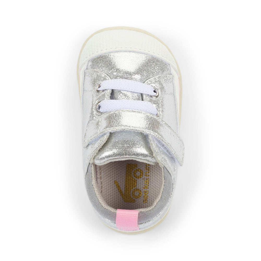 See Kai Run First Walker Stevie II Silver Shimmer