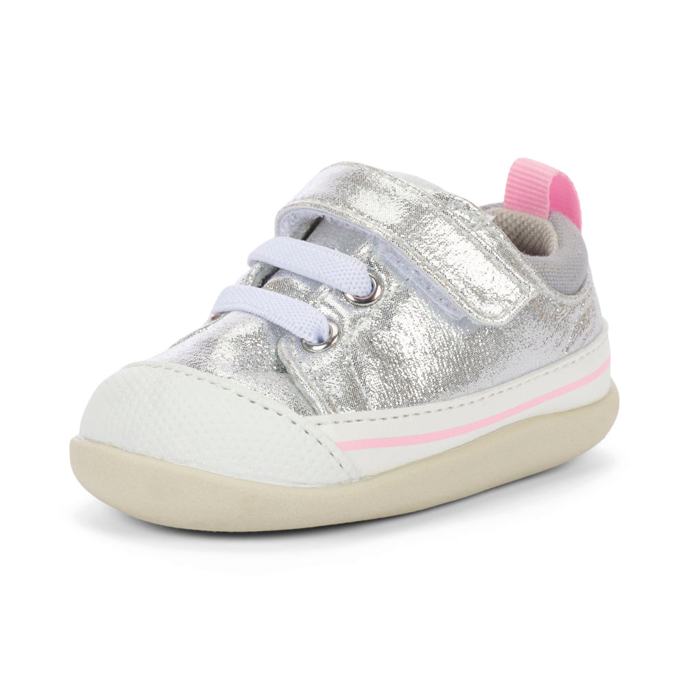 See Kai Run First Walker Stevie II Silver Shimmer