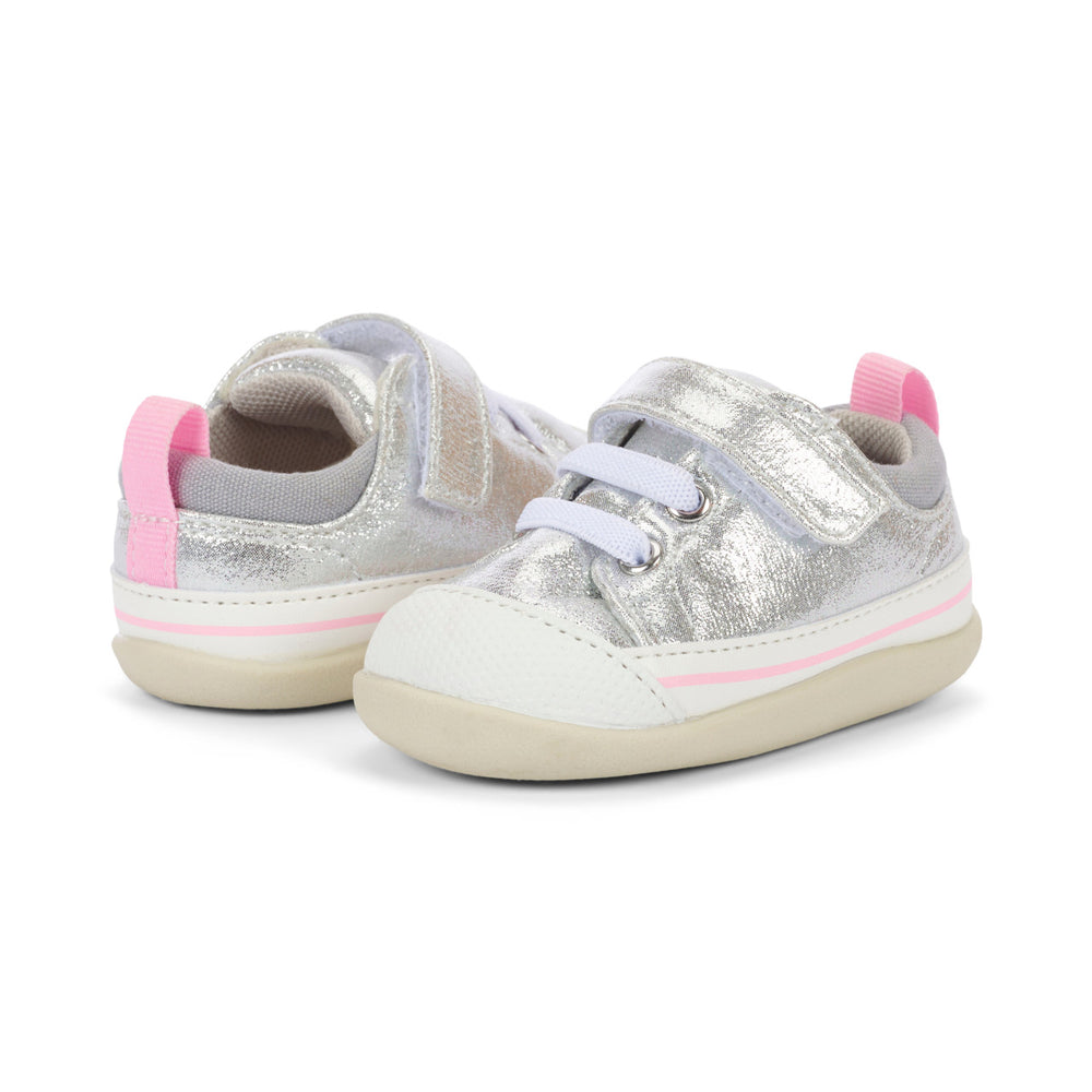 See Kai Run First Walker Stevie II Silver Shimmer