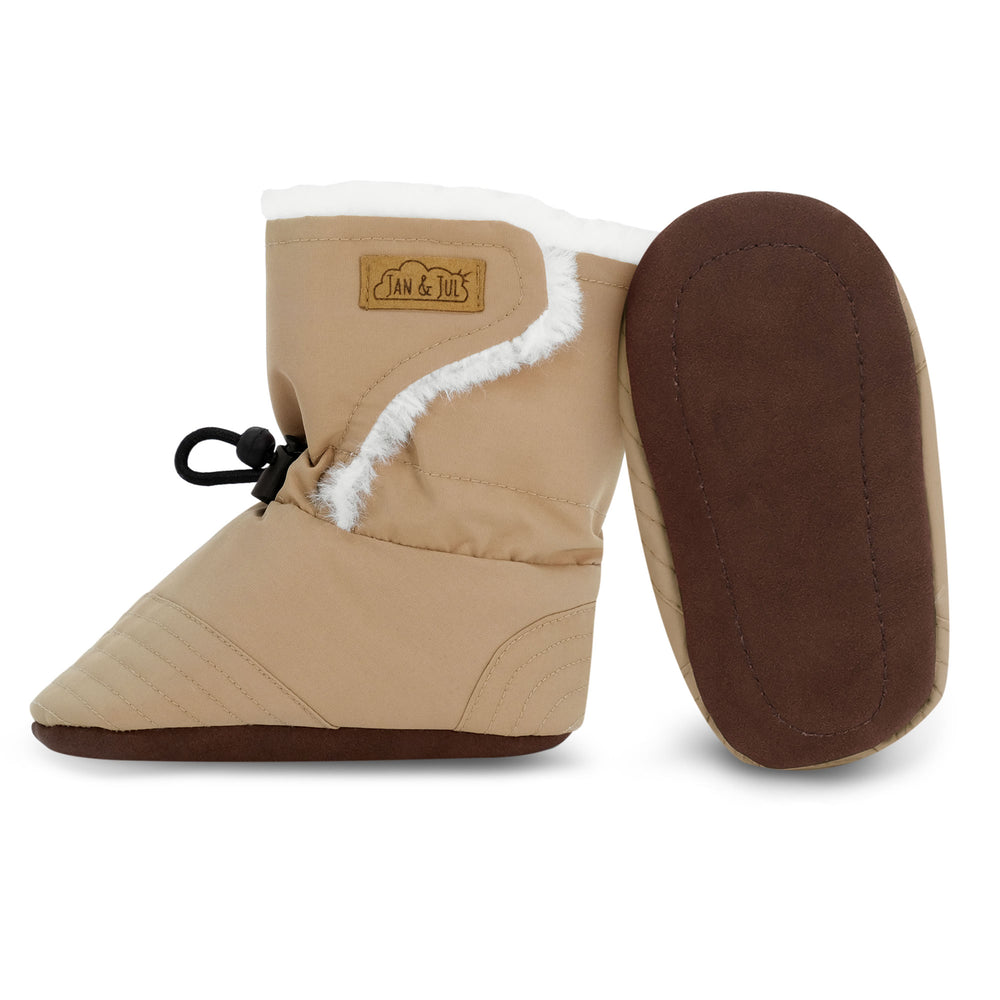 Jan and Jul Stay-Put Winter Booties Soft Brown