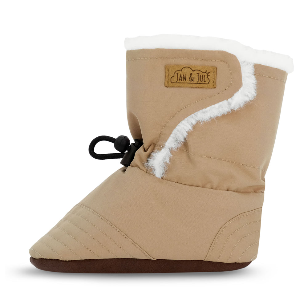Jan and Jul Stay-Put Winter Booties Soft Brown