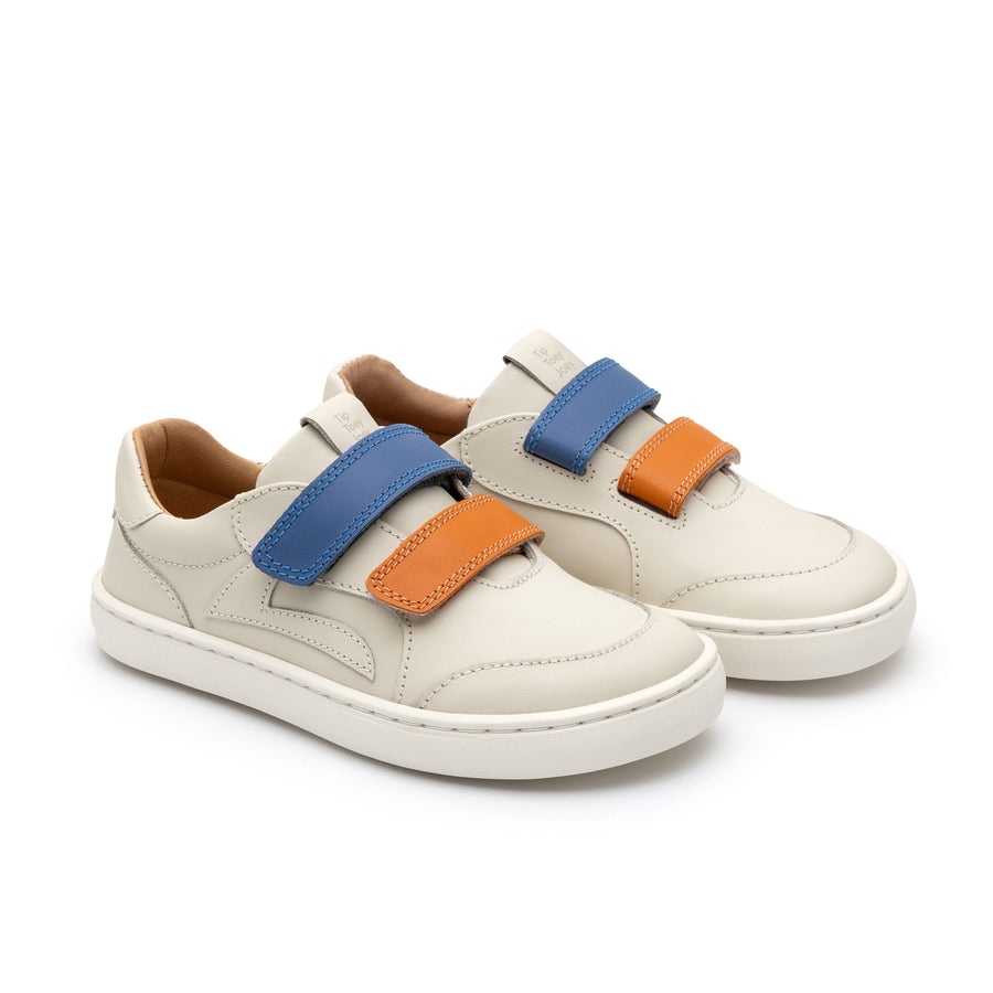 Tip Toey Joey Kidos Landy Tapioca Tangerine Blue Tang