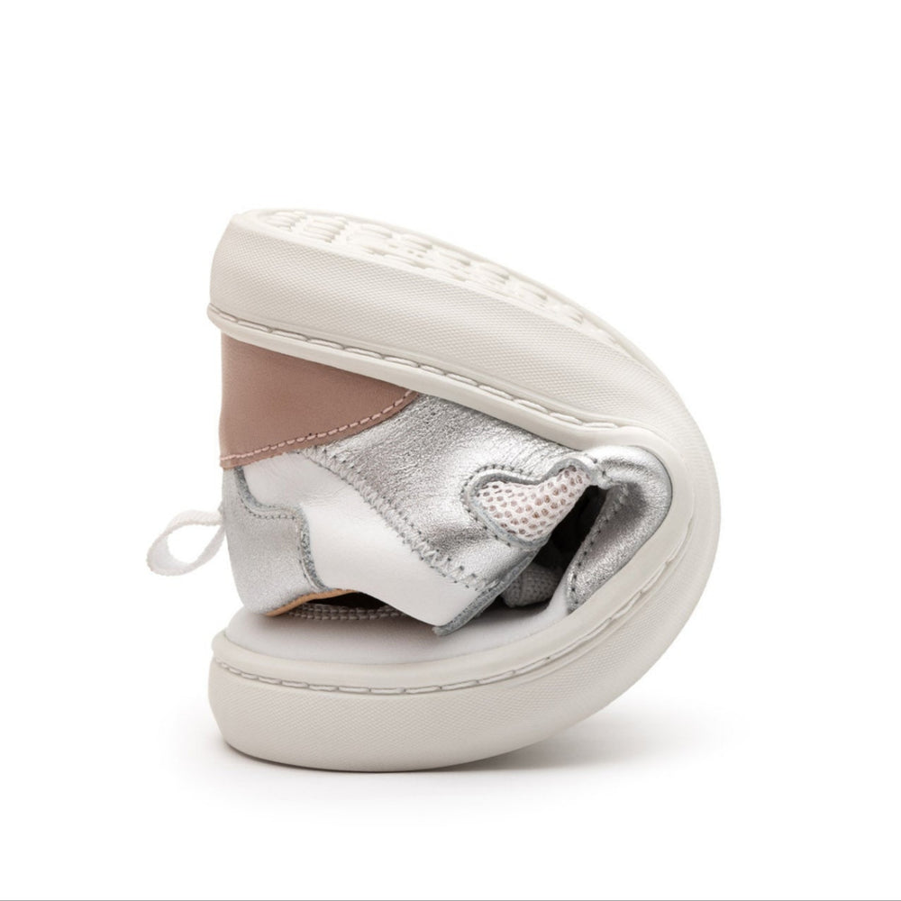 Tip Toey Joey Kidos Sneakers Step White Pink Dream Sterling Silver