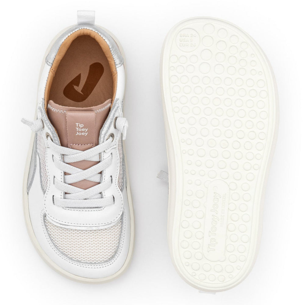 Tip Toey Joey Kidos Sneakers Step White Pink Dream Sterling Silver