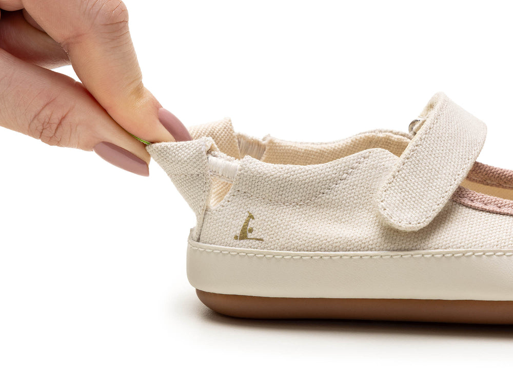 Tip Toey Joey Primeiros Gaia Green Lona Creme Lona Rosa Quartzo