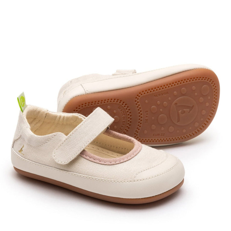 Tip Toey Joey Primeiros Gaia Green Lona Creme Lona Rosa Quartzo