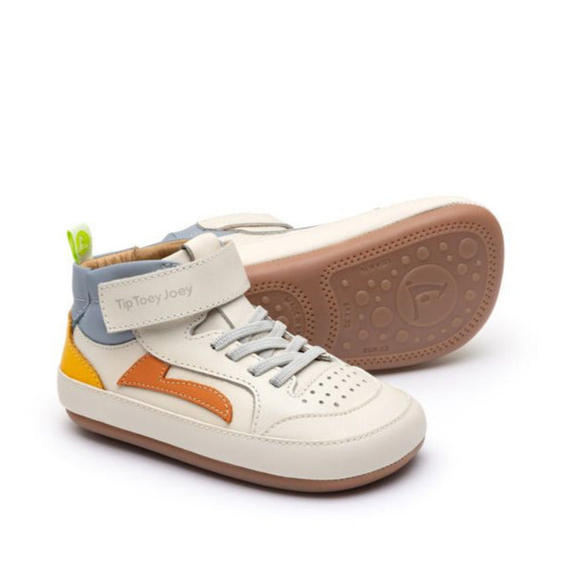 Tip Toey Joey Primeiros Landy High Top Tapioca Tangerine Caja