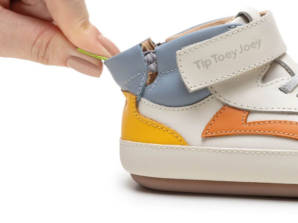 Tip Toey Joey Primeiros Landy High Top Tapioca Tangerine Caja