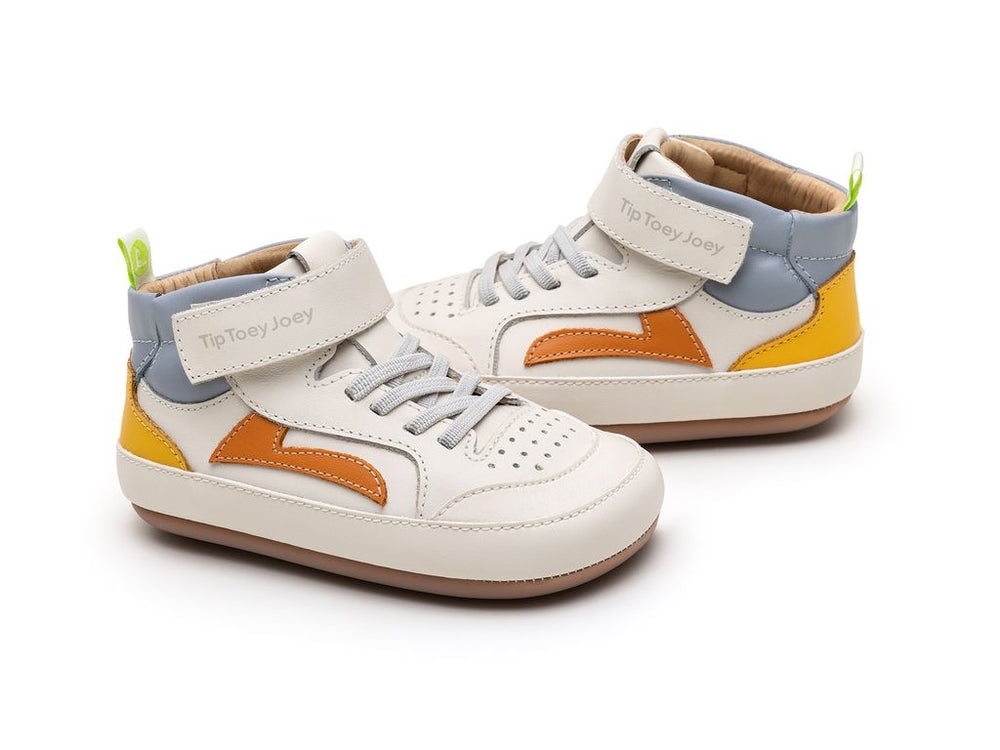 Tip Toey Joey Primeiros Landy High Top Tapioca Tangerine Caja