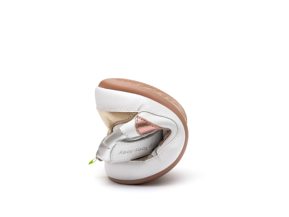 Tip Toey Joey Primeiros Landy High Top White Rose Gold Sterling Silver