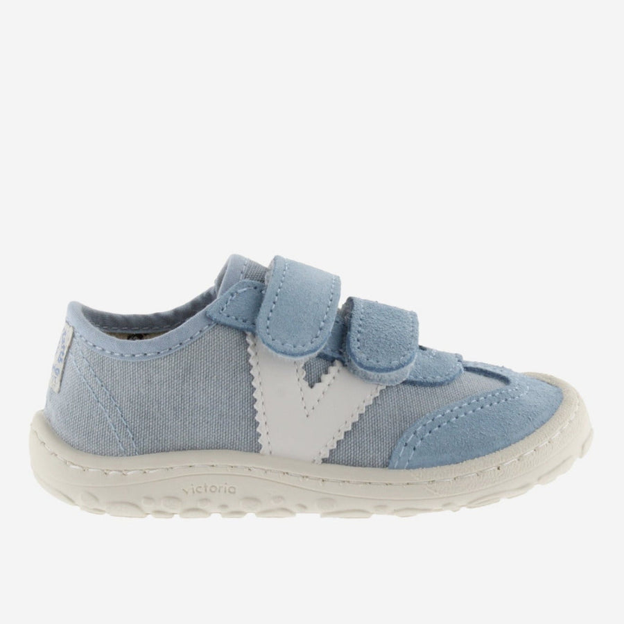 Victoria Barefoot Bosco Velcros Lona Azul