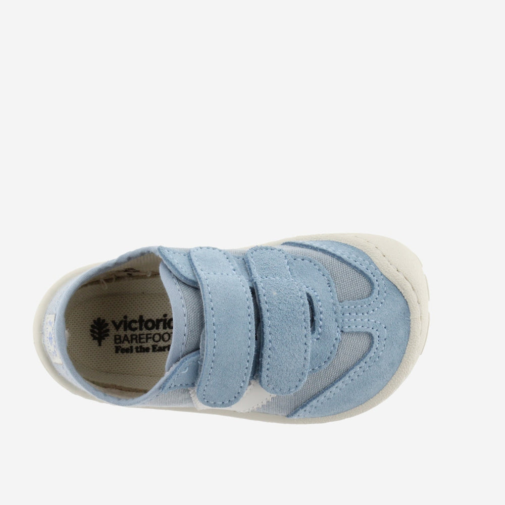 Victoria Barefoot Bosco Velcros Lona Azul