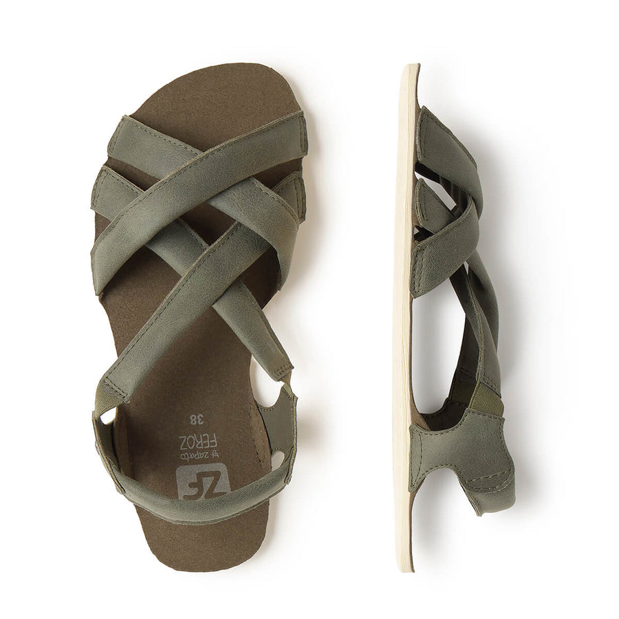 Zapato Feroz Adulte Freekers Meliana Kaki Serraje