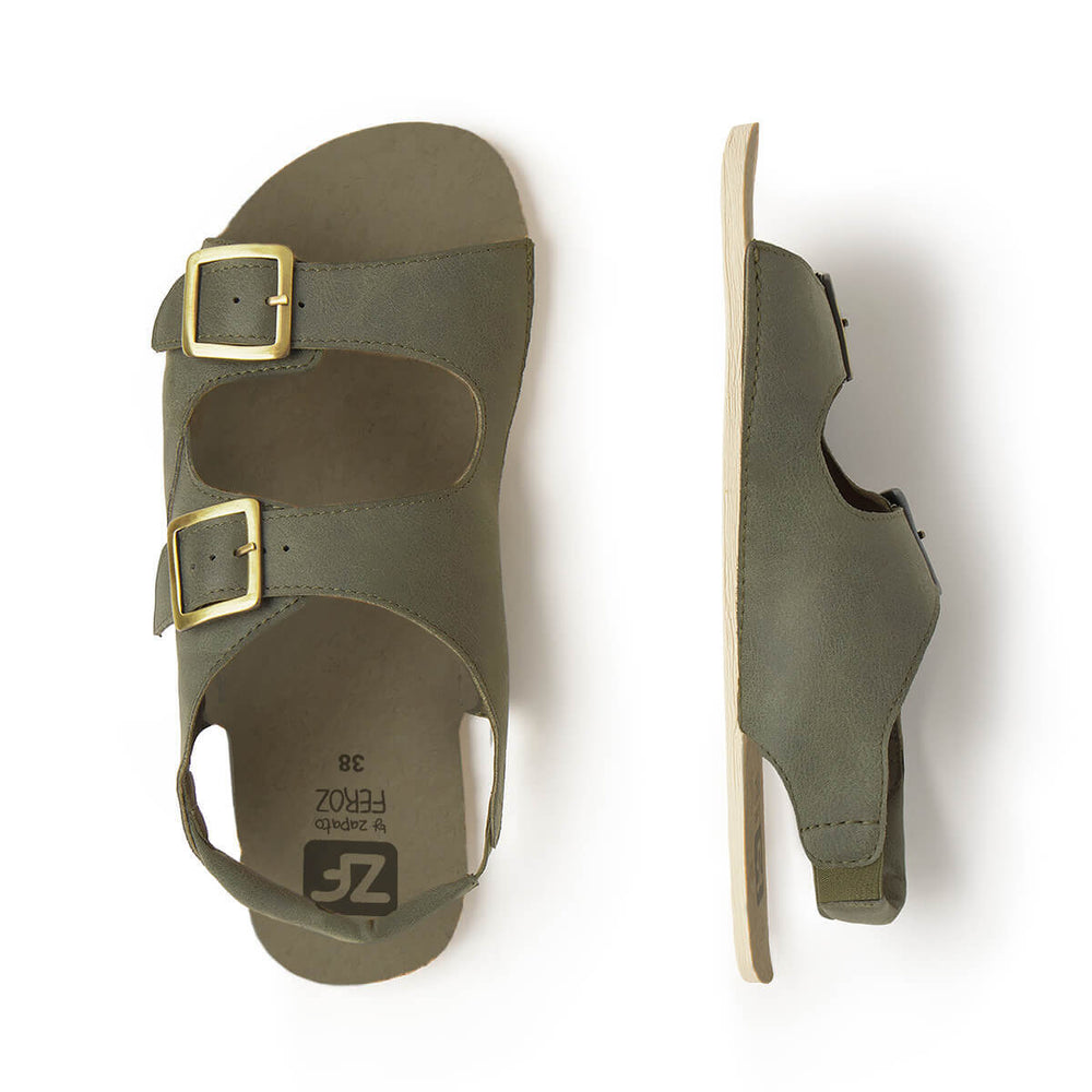 Zapato Feroz Adulto Saler Kaki Microfibra Serraje
