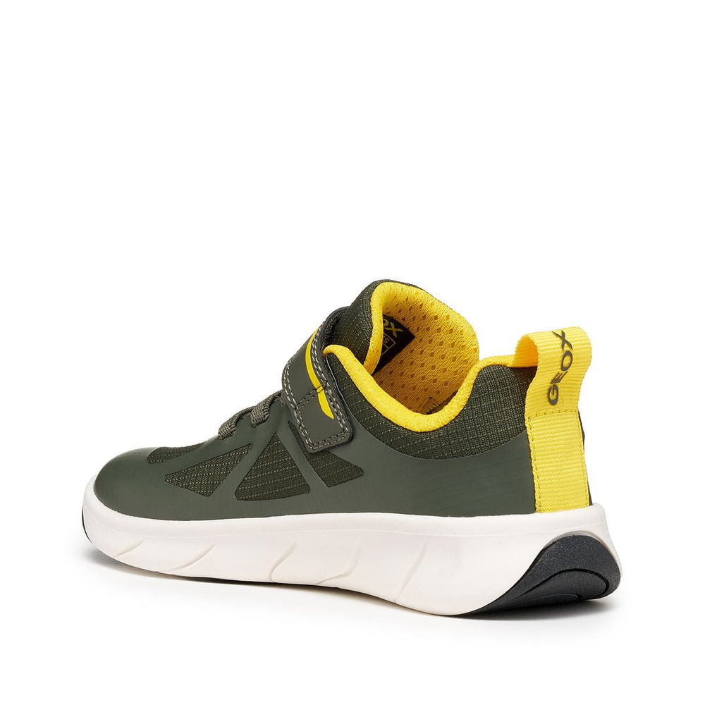 Geox Barefoot Foot Run Dk Green Yellow