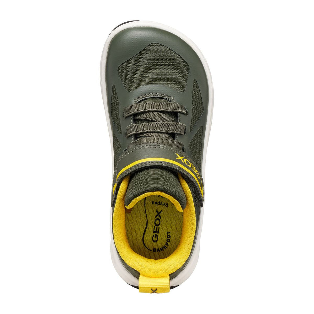 Geox Barefoot Foot Run Dk Green Yellow