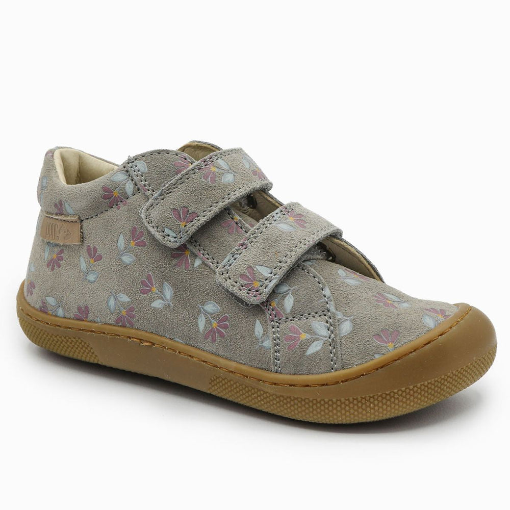 Naturino Barefoot Orec Velcros Suede Cyclamens Dark Grey